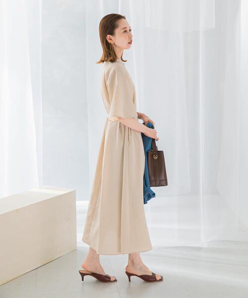 セール】ウォッシャブルフレアスリーブワンピース（ワンピース