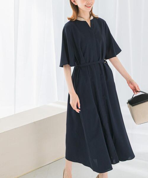 セール】ウォッシャブルフレアスリーブワンピース（ワンピース