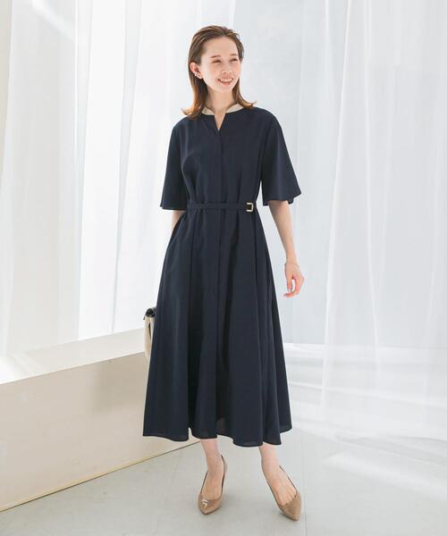 セール】ウォッシャブルフレアスリーブワンピース（ワンピース
