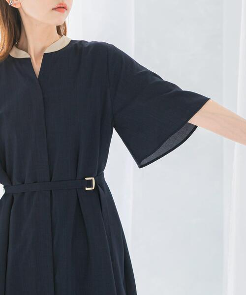 セール】ウォッシャブルフレアスリーブワンピース（ワンピース