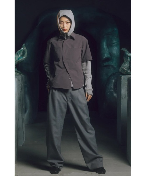 L.H.P（エルエイチピー）の「PARANOID/パラノイド/Panel Line Shirt（シャツ/ブラウス・レディース・グレー・M/S）」の2枚目の写真