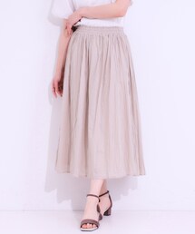 SHOO・LA・RUE | ナチュラルなシワ加工が大人っぽい エアリーロングスカート(スカート)