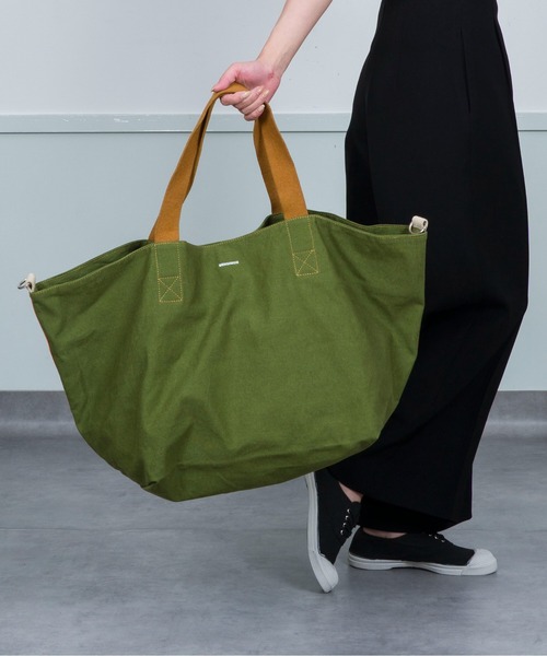 BENSIMON（ベンシモン）の「【BENSIMON】トートバッグ　ショルダーバッグ　大き目 ラージ ビッグ ユニセックス キャンバス　フランスブランド（ショルダーバッグ・レディース・カーキ・FREE）」の18枚目の写真