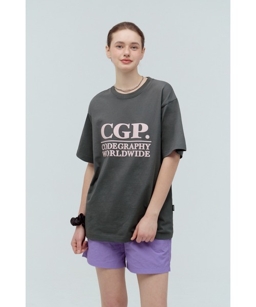 Tシャツ・カットソー codegraphy Square Logo Short Sleeve T-Shirt Charcoal CBEUUTS CGP Square Logo Short Sleeve T-Shirt CBEUUTS011（Tシャツ