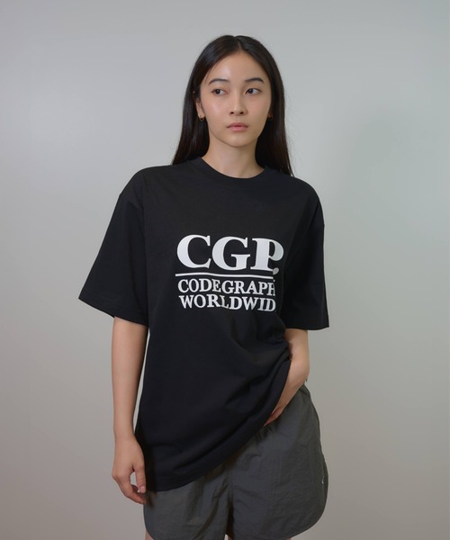 【CODEGRAPHY】★スクエアロゴ 半袖Tシャツ★ CGP Square Logo Short Sleeve T-Shirt CBEUUTS011（Tシャツ