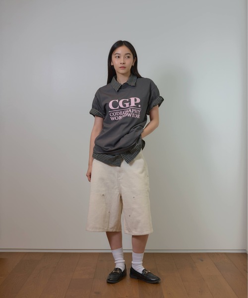 codegraphy(コードグラフィー)の「CGP Square Logo Short Sleeve T-Shirt CBEUUTS011(Tシャツ/カットソー・メンズ・PINK/Black/チャコール/レッド系/White/Navy/カーキ/スカイブルー・MEDIUM/SMALL/X-SMALL/LARGE)」の14枚目の写真