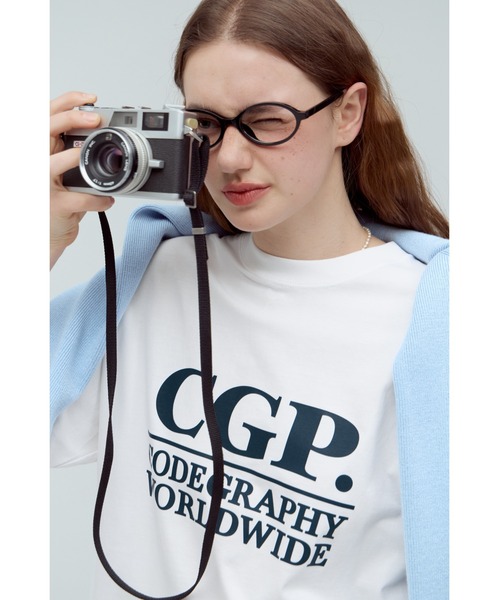 【CODEGRAPHY】★スクエアロゴ 半袖Tシャツ★ CGP Square Logo Short Sleeve T-Shirt CBEUUTS011（Tシャツ