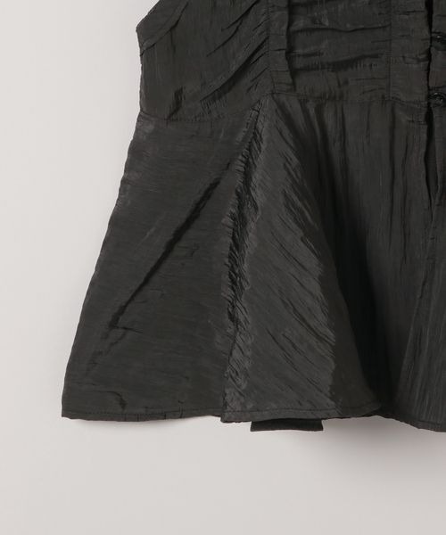 JEANASIS（ジーナシス）の「ワッシャーサテンギャザーNS/497114（ベスト・レディース・ブラック/ベージュ系その他/アイボリー・FREE）」の12枚目の写真