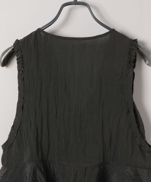 JEANASIS（ジーナシス）の「ワッシャーサテンギャザーNS/497114（ベスト・レディース・ブラック/ベージュ系その他/アイボリー・FREE）」の13枚目の写真