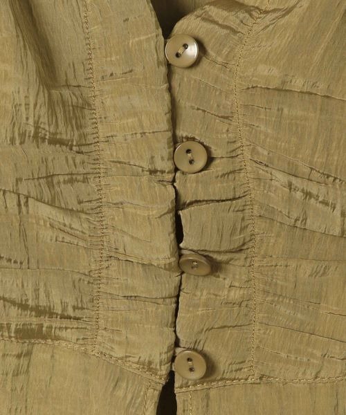 JEANASIS（ジーナシス）の「ワッシャーサテンギャザーNS/497114（ベスト・レディース・ブラック/ベージュ系その他/アイボリー・FREE）」の16枚目の写真