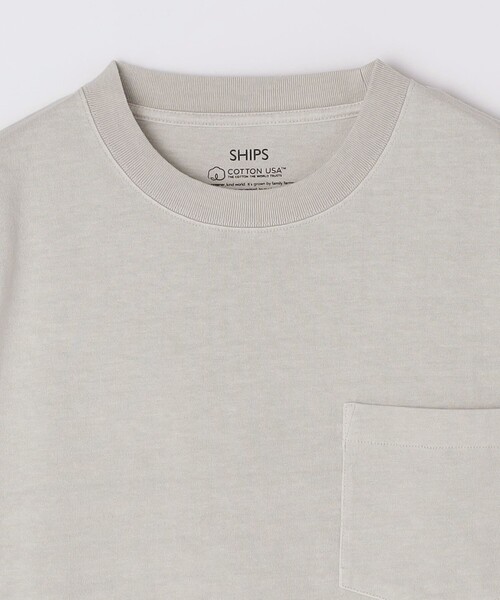 SHIPS(シップス)の「SHIPS: ピグメント スウェット ショートスリーブ Tシャツ(Tシャツ/カットソー・メンズ・ナチュラル/ケリーグリーン/ネイビー・SMALL/MEDIUM/LARGE/X-LARGE)」の6枚目の写真