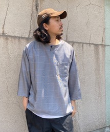 7分袖ノーカラーシャツTインナーセット