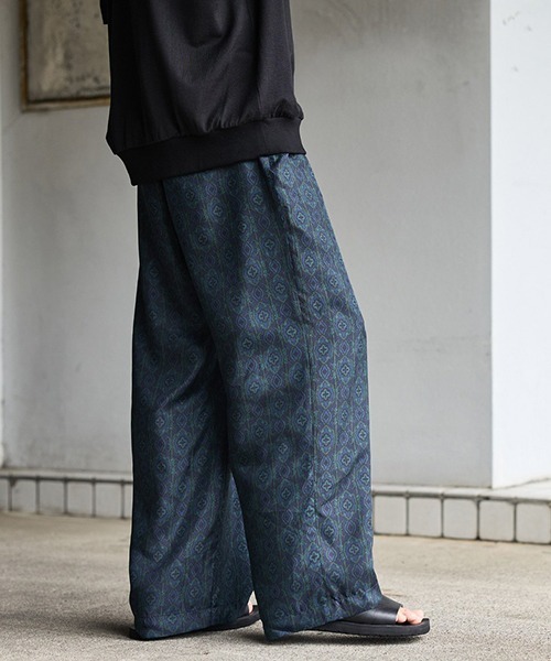 marka（マーカ）の「marka / マーカ：別注 WIDE LEG SILK PANTS：M25E-22PT03C[COR]（その他パンツ・メンズ・ネイビー・1/2）」の9枚目の写真