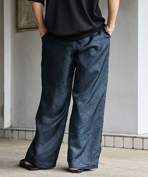 marka（マーカ）の「marka / マーカ：別注 WIDE LEG SILK PANTS：M25E-22PT03C[COR]（その他パンツ・メンズ・ネイビー・1/2）」の8枚目の写真