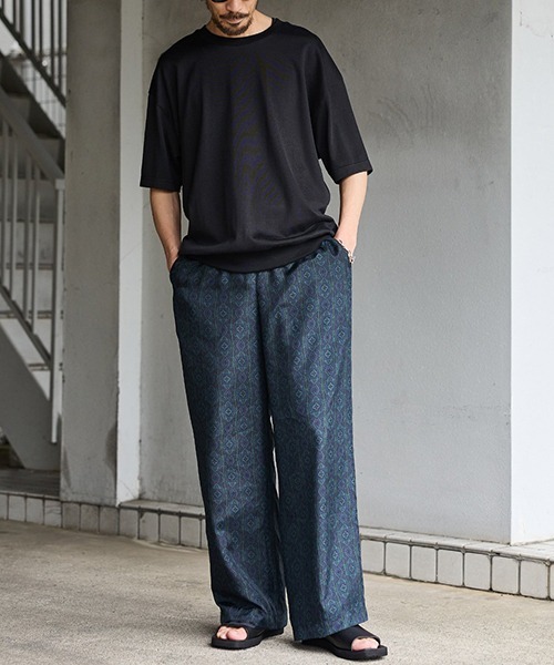 marka（マーカ）の「marka / マーカ：別注 WIDE LEG SILK PANTS：M25E-22PT03C[COR]（その他パンツ・メンズ・ネイビー・1/2）」の6枚目の写真