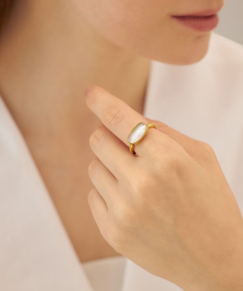4℃（ヨンドシー）の「【Summer Collection】 シルバー リング（リング・レディース・イエローゴールド・#14/#12）」の2枚目の写真