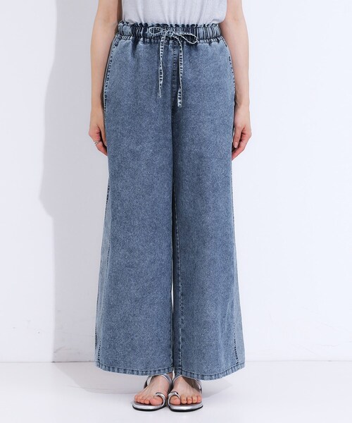 Cutie Blonde（キューティーブロンド）の「【S-LL】サイドラインがアクセント イージーデニムパンツ（デニムパンツ・レディース・ブラック系4/ブルー系4・01/02/03/04）」の9枚目の写真
