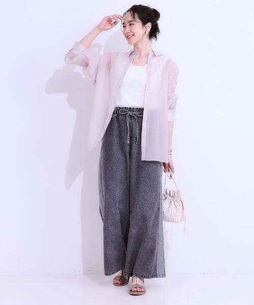 Cutie Blonde（キューティーブロンド）の「【S-LL】サイドラインがアクセント イージーデニムパンツ（デニムパンツ・レディース・ブラック系4/ブルー系4・01/02/03/04）」の19枚目の写真