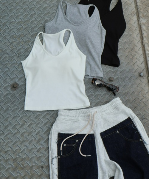 FIG&VIPER（フィグアンドバイパー）の「デニム×スウェットワイドPT（スウェットパンツ・レディース・ブルー/ダークブルー・FREE）」の12枚目の写真