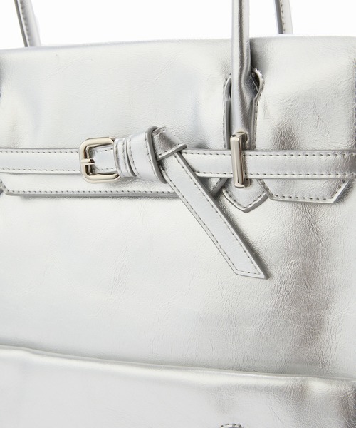 Casselini（キャセリーニ）の「Casselini(キャセリーニ)Wフラップベルトバッグ（トートバッグ・レディース・シルバー/ブラック・FREE）」の21枚目の写真