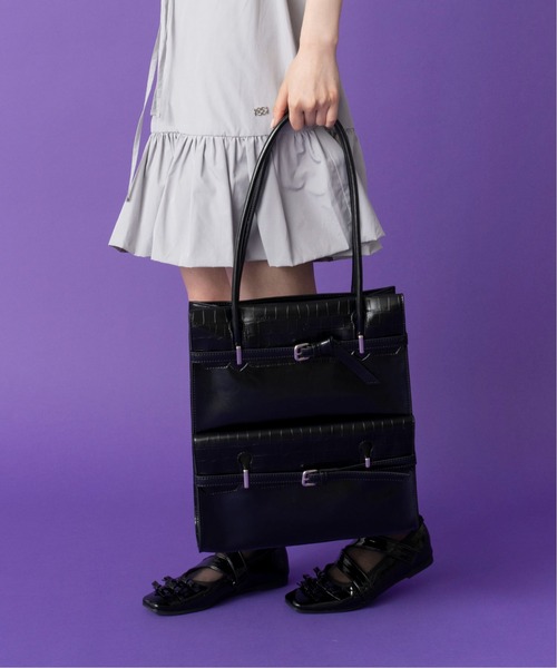 Casselini（キャセリーニ）の「Casselini(キャセリーニ)Wフラップベルトバッグ（トートバッグ・レディース・シルバー/ブラック・FREE）」の5枚目の写真