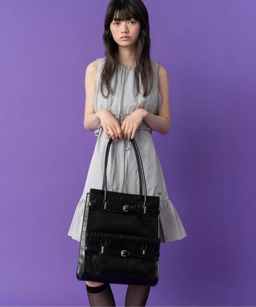 Casselini（キャセリーニ）の「Casselini(キャセリーニ)Wフラップベルトバッグ（トートバッグ・レディース・シルバー/ブラック・FREE）」の4枚目の写真