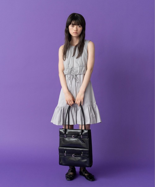 Casselini（キャセリーニ）の「Casselini(キャセリーニ)Wフラップベルトバッグ（トートバッグ・レディース・シルバー/ブラック・FREE）」の7枚目の写真