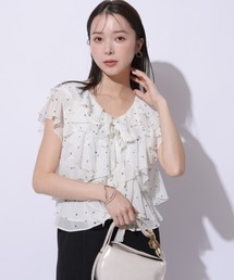 【美品】マイストラーダ フリルブラウス 白 S 春夏 ジャスグリッティー 美品】マイストラーダ フリルブラウス 白 S 春夏 ジャス