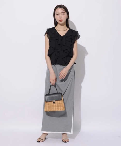 Mystrada シアーフリルペプラムブラウス シアーフリルペプラムブラウス | シャツ・ブラウス | Mystrada