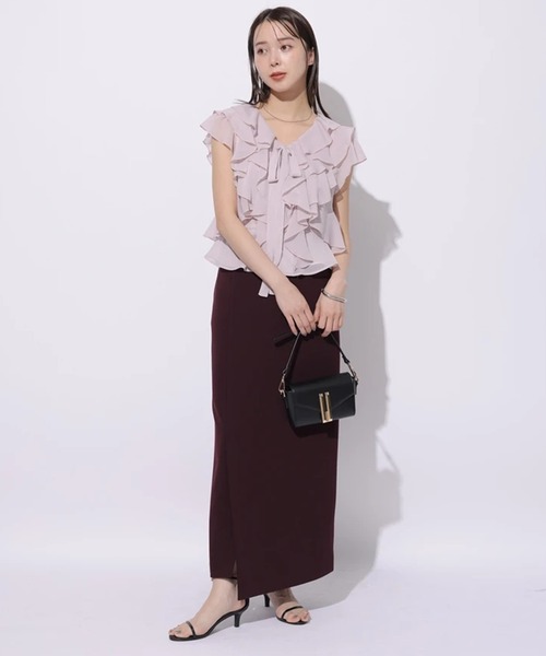 定価19,800円　mystrada フリルブラウス シアーフリルブラウス（シャツ/ブラウス）｜Mystrada（マイ