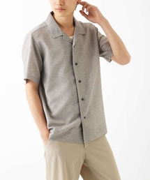 MK MICHEL KLEIN HOMME  | 【洗える / 快適高通気素材】カラミストレッチ開襟シャツ(シャツ/ブラウス)