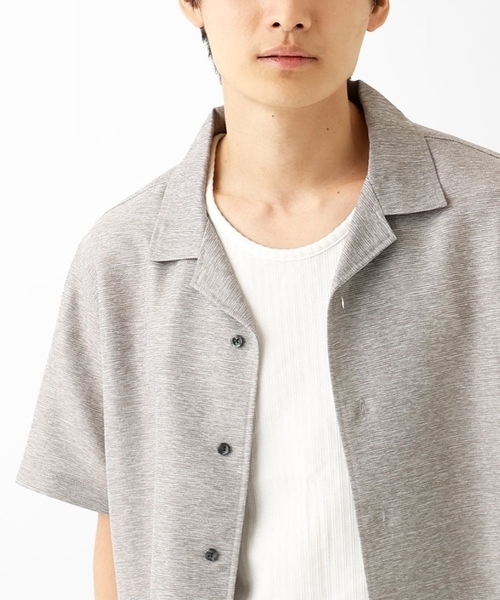 MK MICHEL KLEIN HOMME （エムケーミッシェルクランオム）の「【洗える / 快適高通気素材】カラミストレッチ開襟シャツ（シャツ/ブラウス・メンズ・ネイビー/アイボリー・46/48/51）」の13枚目の写真