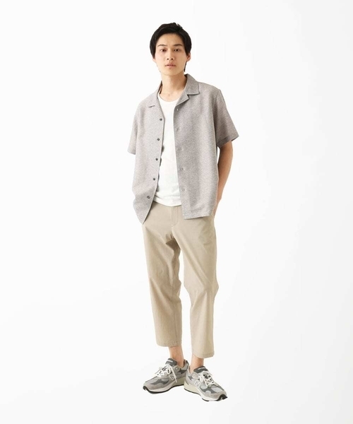 MK MICHEL KLEIN HOMME （エムケーミッシェルクランオム）の「【洗える / 快適高通気素材】カラミストレッチ開襟シャツ（シャツ/ブラウス・メンズ・ネイビー/アイボリー・46/48/51）」の14枚目の写真