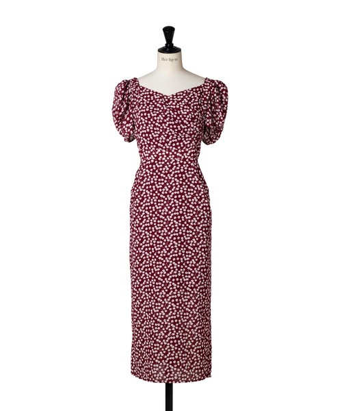 ワンピース Cherry Pattern Cache-Coeur One-Piece XS Cherry Pattern Cache-Coeur One-Piece（ワンピース）｜Her lip