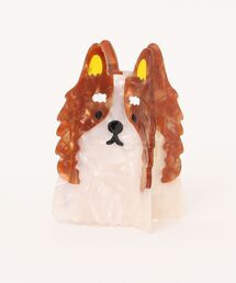 F&D : ドッグモチーフアクリルヘアクリップ