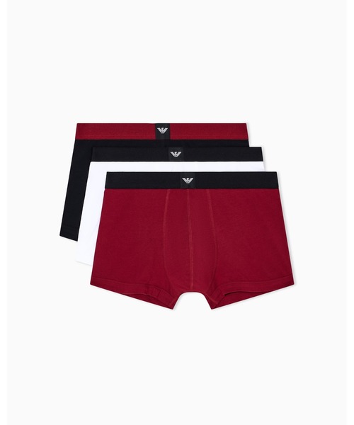 EMPORIO ARMANI ボクサーパンツ　S 3枚セット RD&NV&BL EMPORIO ARMANI エンポリオ アルマーニ ボクサーパンツ 3枚