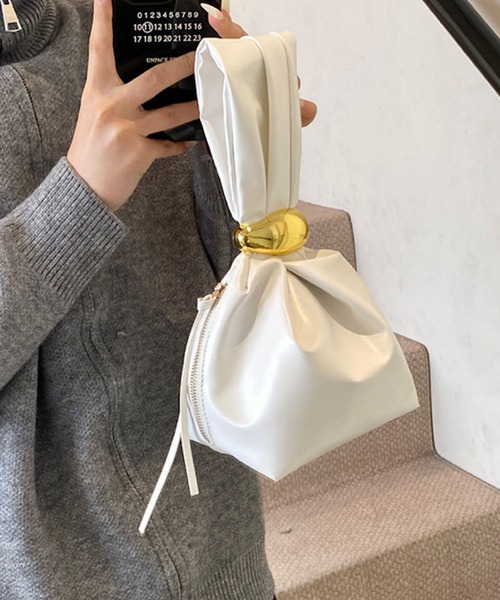 Mignonjour（ミニョンジュール）の「FReePLACe/オケージョン ミニバッグ X12548（ハンドバッグ・レディース・シルバー/ブラック/ホワイト/ブラウン/ダークブラウン・FREE）」の8枚目の写真