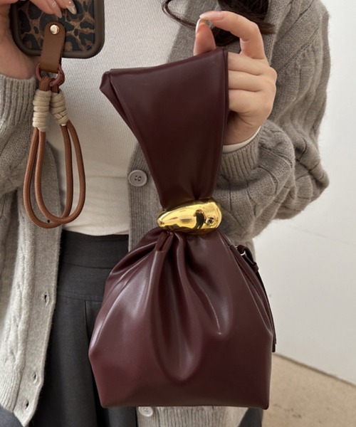 Mignonjour（ミニョンジュール）の「FReePLACe/オケージョン ミニバッグ X12548（ハンドバッグ・レディース・シルバー/ブラック/ホワイト/ブラウン/ダークブラウン・FREE）」の13枚目の写真