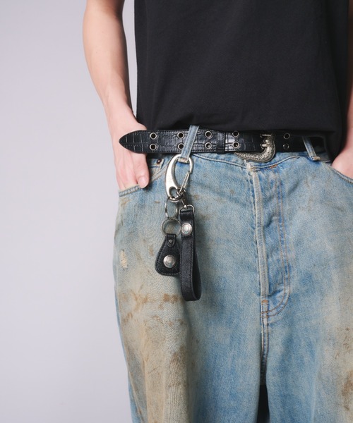 WISH FOR EVER（ウィッシュフォーエバー）の「CONCHO DESIGN KEY RING（SHORT）/ コンチョデザインキーリング(ショート)（キーホルダー・メンズ・その他/ブラック・FREE）」の7枚目の写真