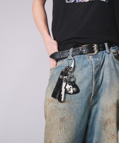 WISH FOR EVER（ウィッシュフォーエバー）の「CONCHO DESIGN KEY RING（SHORT）/ コンチョデザインキーリング(ショート)（キーホルダー・メンズ・その他/ブラック・FREE）」の10枚目の写真