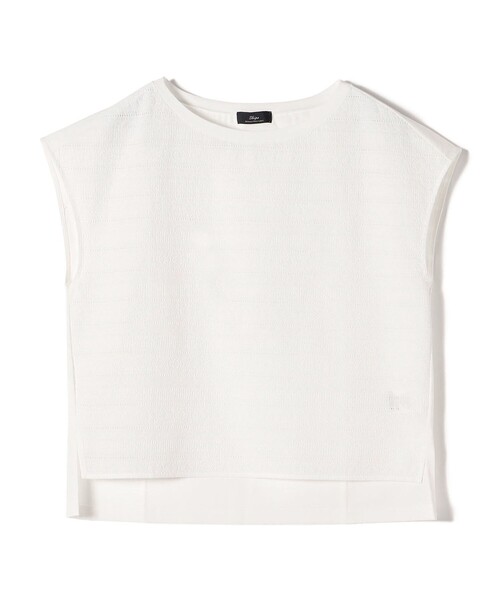 tシャツ SHIPS Primary Navy Label:「手洗い可能」綿 ローン フラワー レース コンビ レディース SHIPS Primary Navy Label:〈手洗い可能〉綿 ローン フラワー