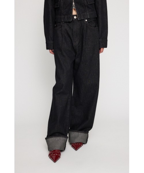 LAGUA GEM(ラグアジェム)の「ROLL UP LOOSEY デニム(デニムパンツ・レディース・ブルー/ブラック・24inch/25inch/26inch/23inch/22inch)」の5枚目の写真