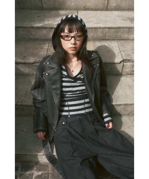 LAGUA GEM(ラグアジェム)の「ROLL UP LOOSEY デニム(デニムパンツ・レディース・ブルー/ブラック・24inch/25inch/26inch/23inch/22inch)」の11枚目の写真