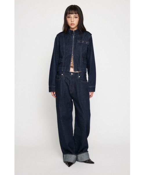 LAGUA GEM(ラグアジェム)の「ROLL UP LOOSEY デニム(デニムパンツ・レディース・ブルー/ブラック・24inch/25inch/26inch/23inch/22inch)」の15枚目の写真