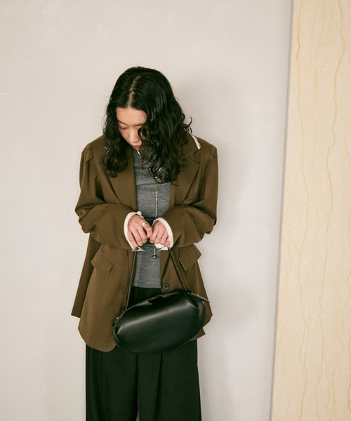 Lutim by u（ルチバイユー）の「2-way round bag / 2wayラウンドバック（ハンドバッグ・レディース・ブラック/ホワイト/ブラウン・FREE）」の18枚目の写真