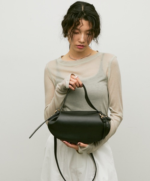 Lutim by u（ルチバイユー）の「2-way round bag / 2wayラウンドバック（ハンドバッグ・レディース・ブラック/ホワイト/ブラウン・FREE）」の15枚目の写真