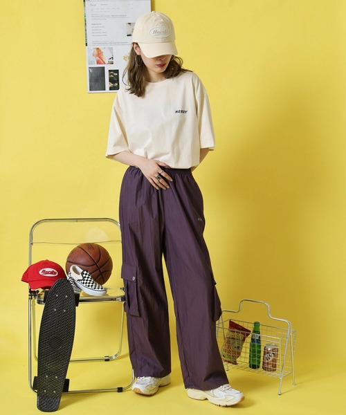 NERDY(ノルディ)の「アウトポケットベーシックウーブンパンツ(その他パンツ・レディース・ブラック/パープル/グレー・M/S/SS/L)」の18枚目の写真