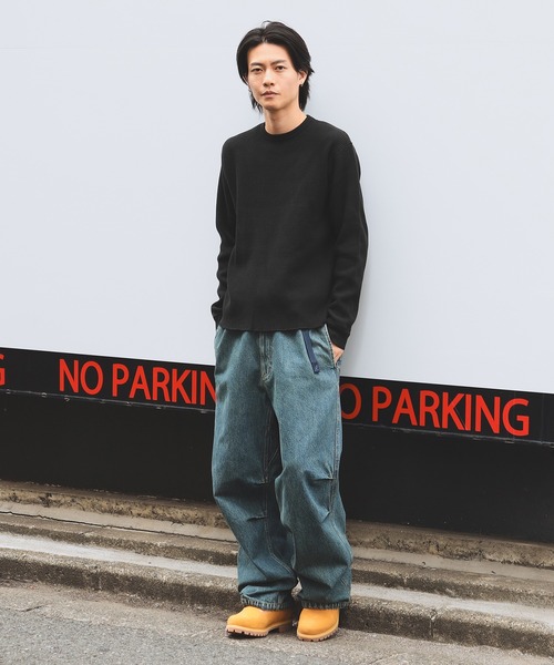 Gramicci(グラミチ)の「【別注】Gramicci / デニム オーバーパンツ(デニムパンツ・メンズ・ブルー系その他/ブラック・M/L/S/XL)」の4枚目の写真