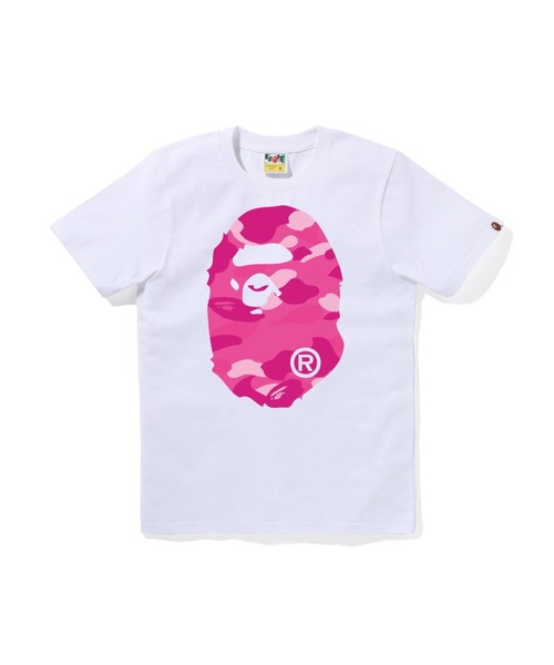 A BATHING APE(アベイシングエイプ)の「COLOR CAMO BIG APE HEAD TEE(Tシャツ/カットソー・レディース・ホワイト×ピンク/ブラック×ピンク/ブラック×ブルー/ホワイト×ネイビー・MEDIUM/SMALL/X-SMALL)」の3枚目の写真