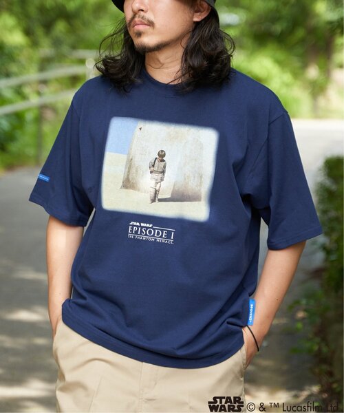 STAR WARS（スターウォーズ）の「STAR WARS スターウォーズ エピソード1 ロゴTシャツ（Tシャツ/カットソー・メンズ・ブラック/ホワイト/ネイビー・M/L/LL）」の3枚目の写真